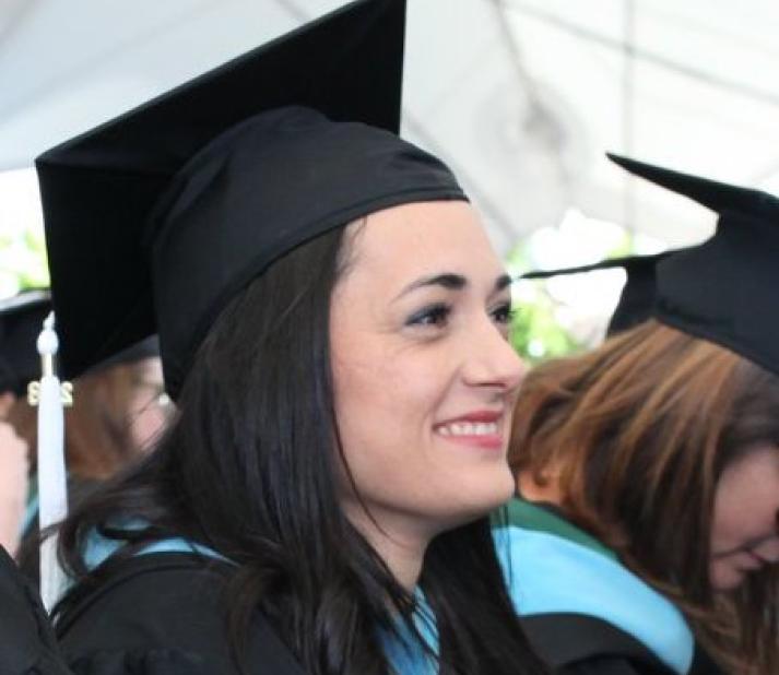 Tia Luker at Lesley Commencement