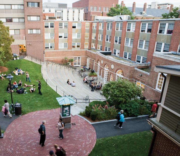 aerial view of lesley campus