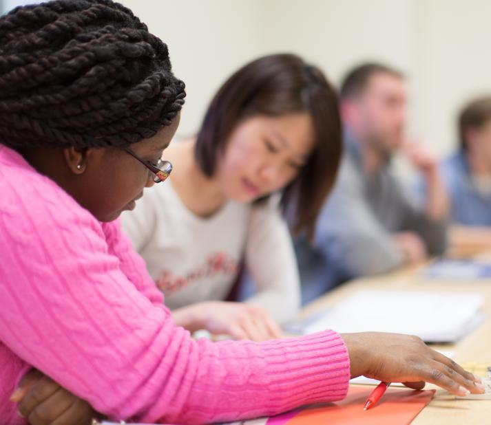 graduate students in class