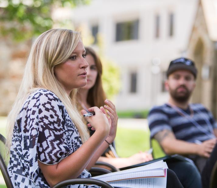 Graduate student in a counseling class
