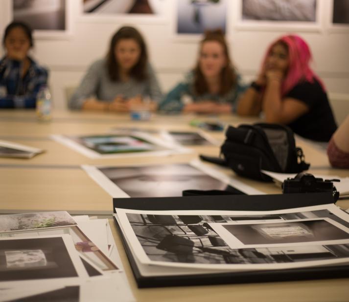 close up of photography work on a table