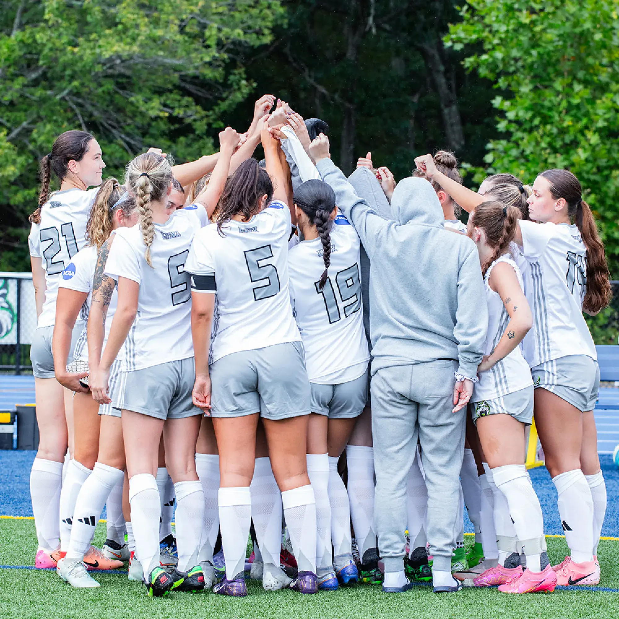 soccer team high five