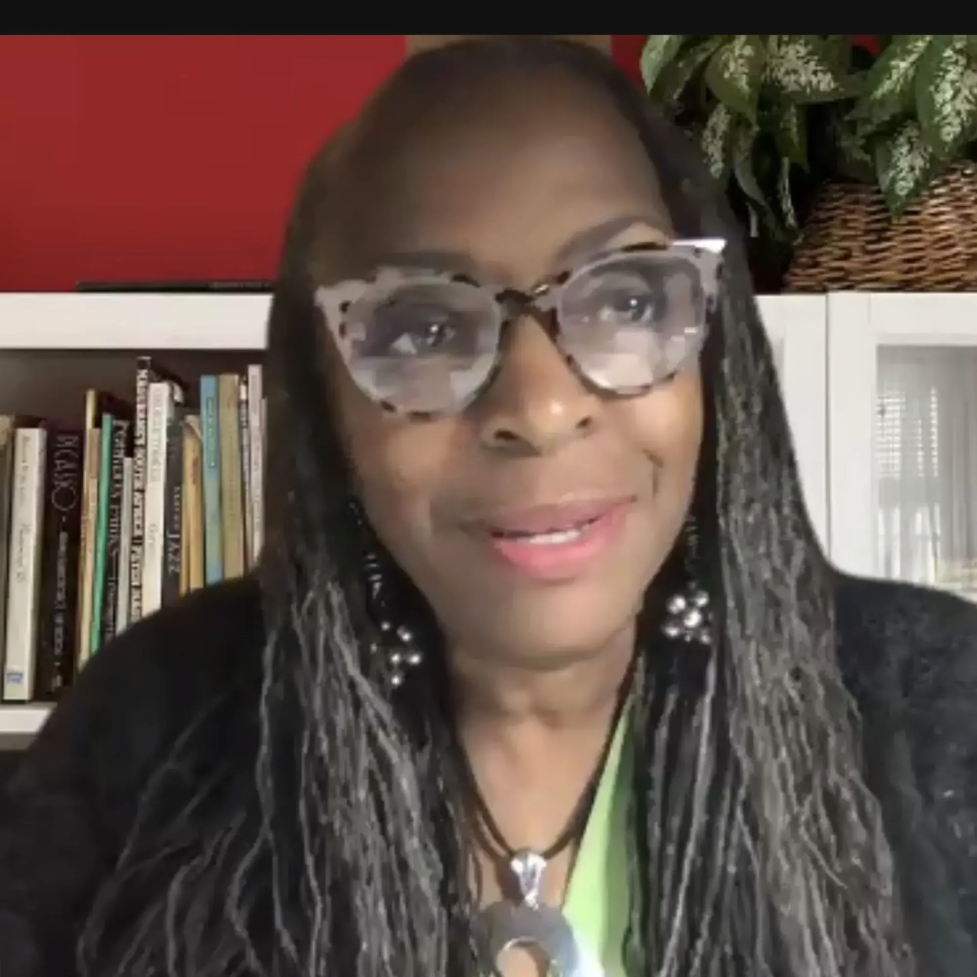 Zoom screen grab of Ekua Holmes