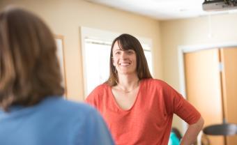 Jenn Turner in the yoga studio