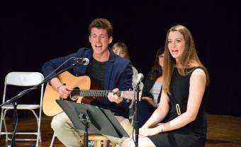 Evan and Audrey Grubb performing at a This is My Brave show