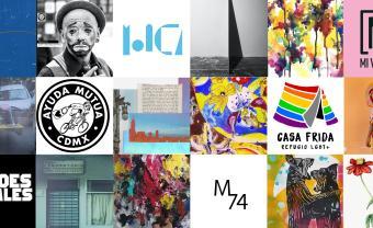 A selection of artwork that CDMX sells to support both the artists and mutual aid