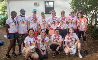 Camp Erin Boston staffers with Jennifer Wiles