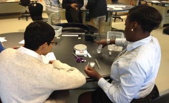 Willems classrom with students at lab table