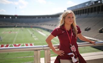 McKeena Straube at the Harvard Stadium