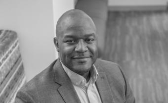 Enzo Silon Surin head shot black and white