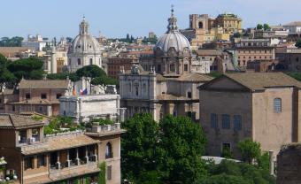 rooftop view of Rome, Italy