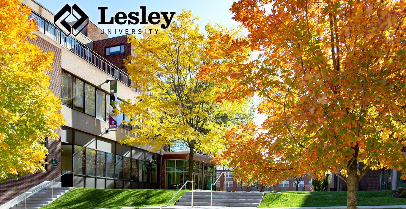 Doble quad in the fall. The trees in the quad have leaves of bright red, orange, and yellow.