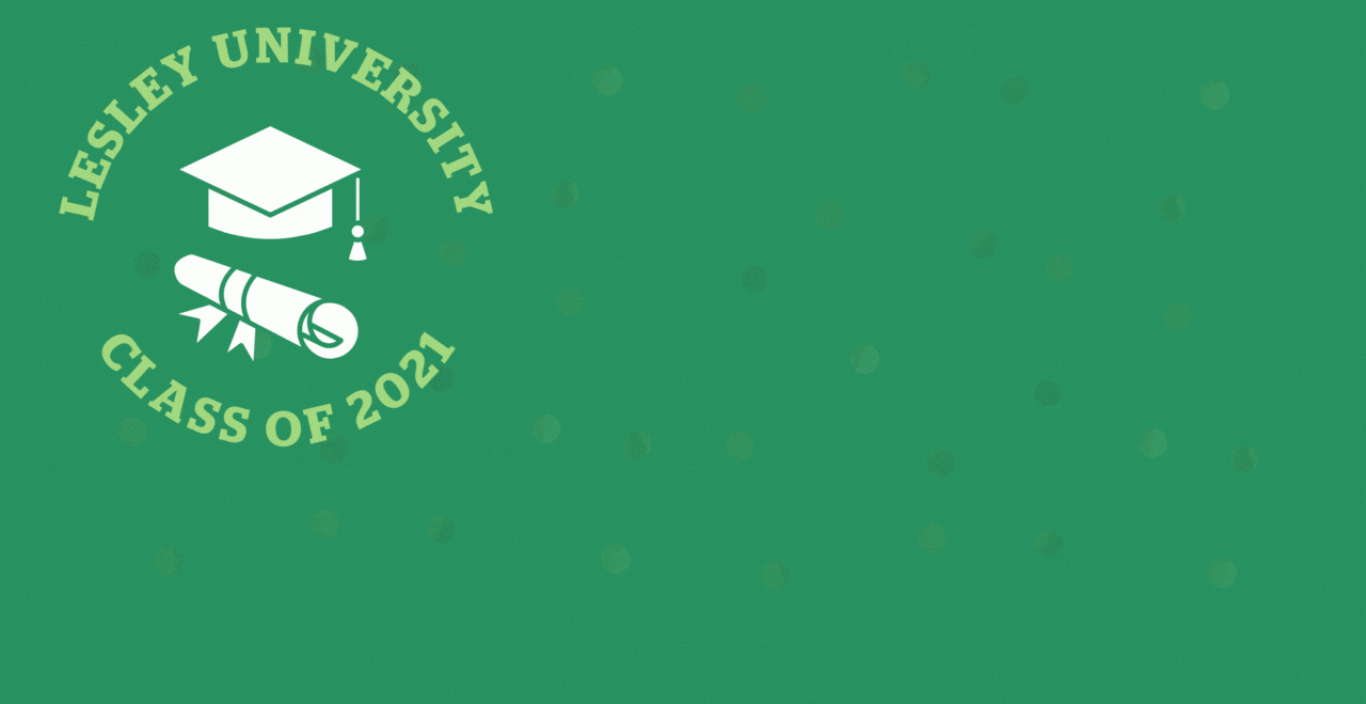 Class of 2021 Confetti Commencement Zoom Background (light)