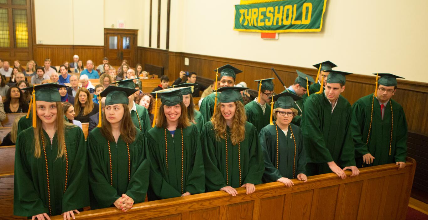 Threshold students prepare to graduate.