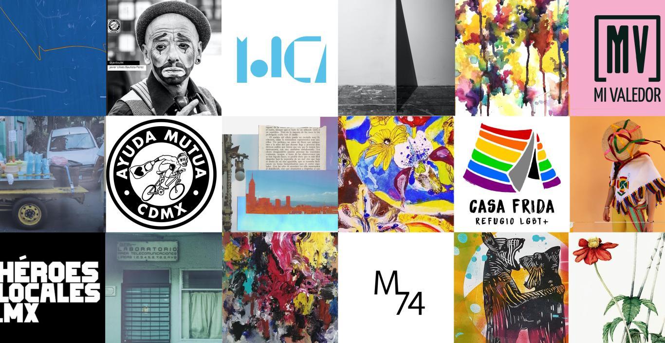 A selection of artwork that CDMX sells to support both the artists and mutual aid