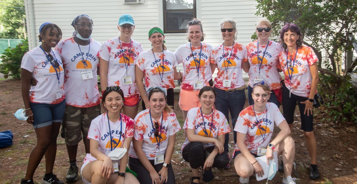 Camp Erin Boston staffers with Jennifer Wiles