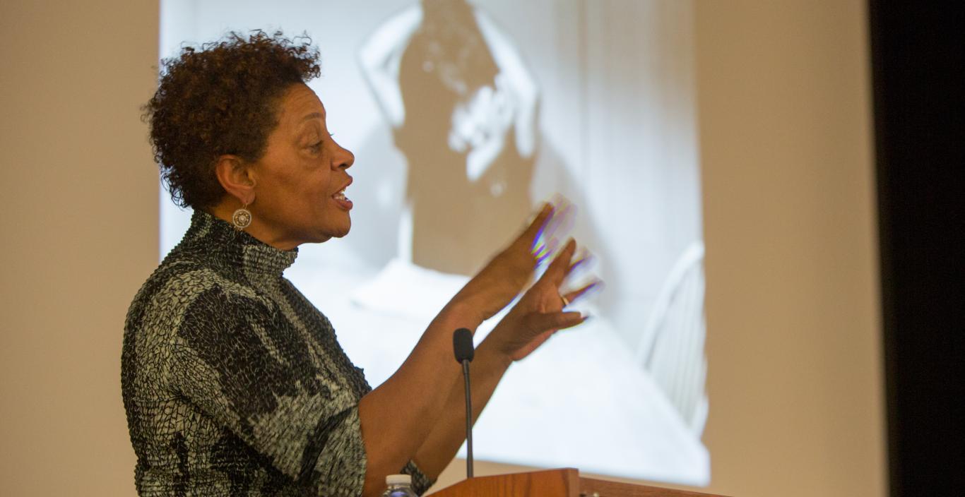 Carrie Mae Weems speaking 