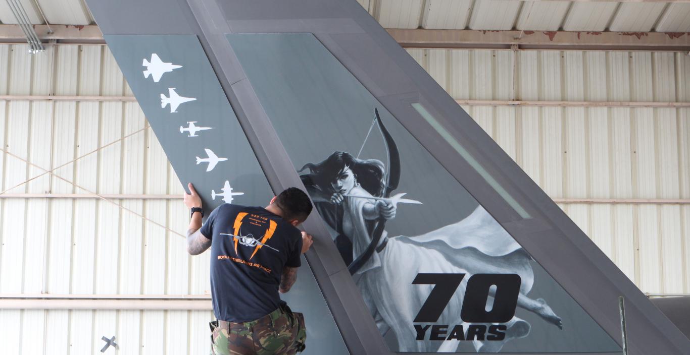 Christy Tortland's image of Diana is applied to the F-35