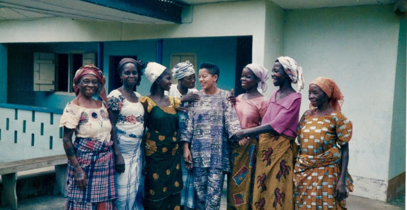 A group of women in traditional outfits in Nigeria