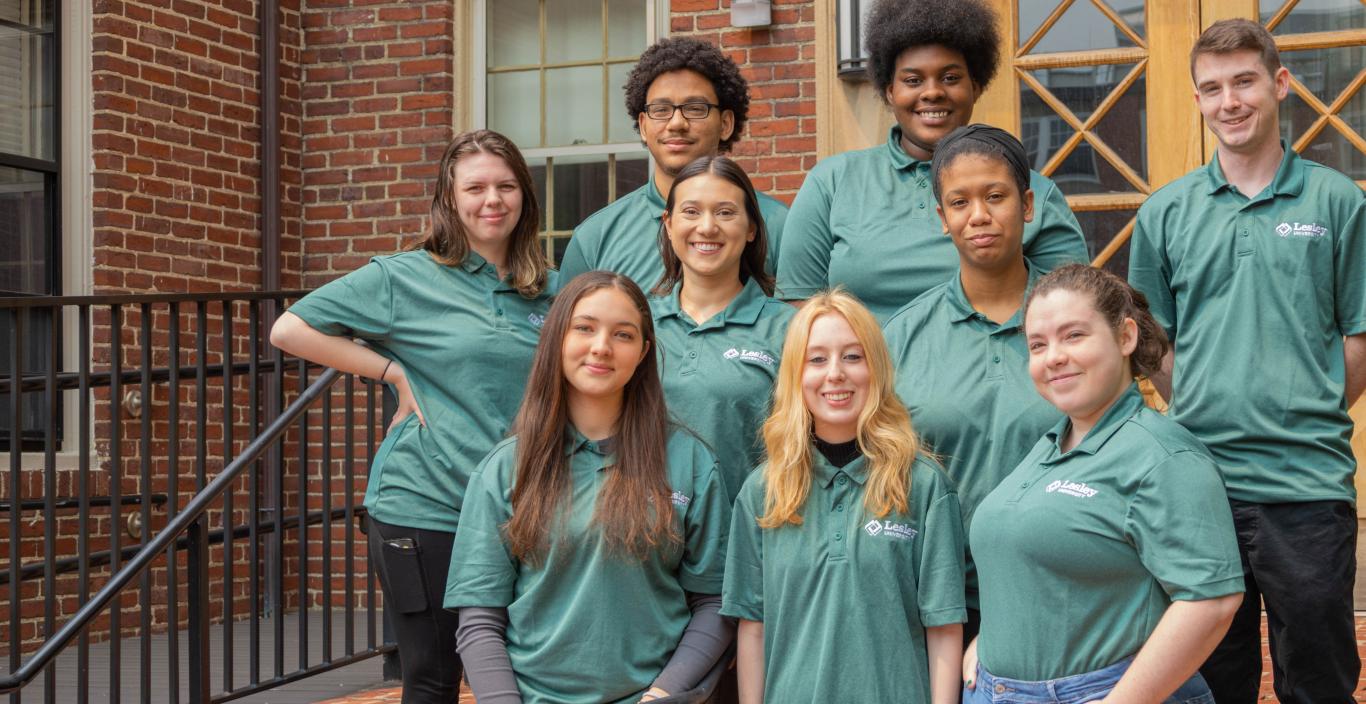 Group photo of the 2023 Lesley University Orientation Leaders.