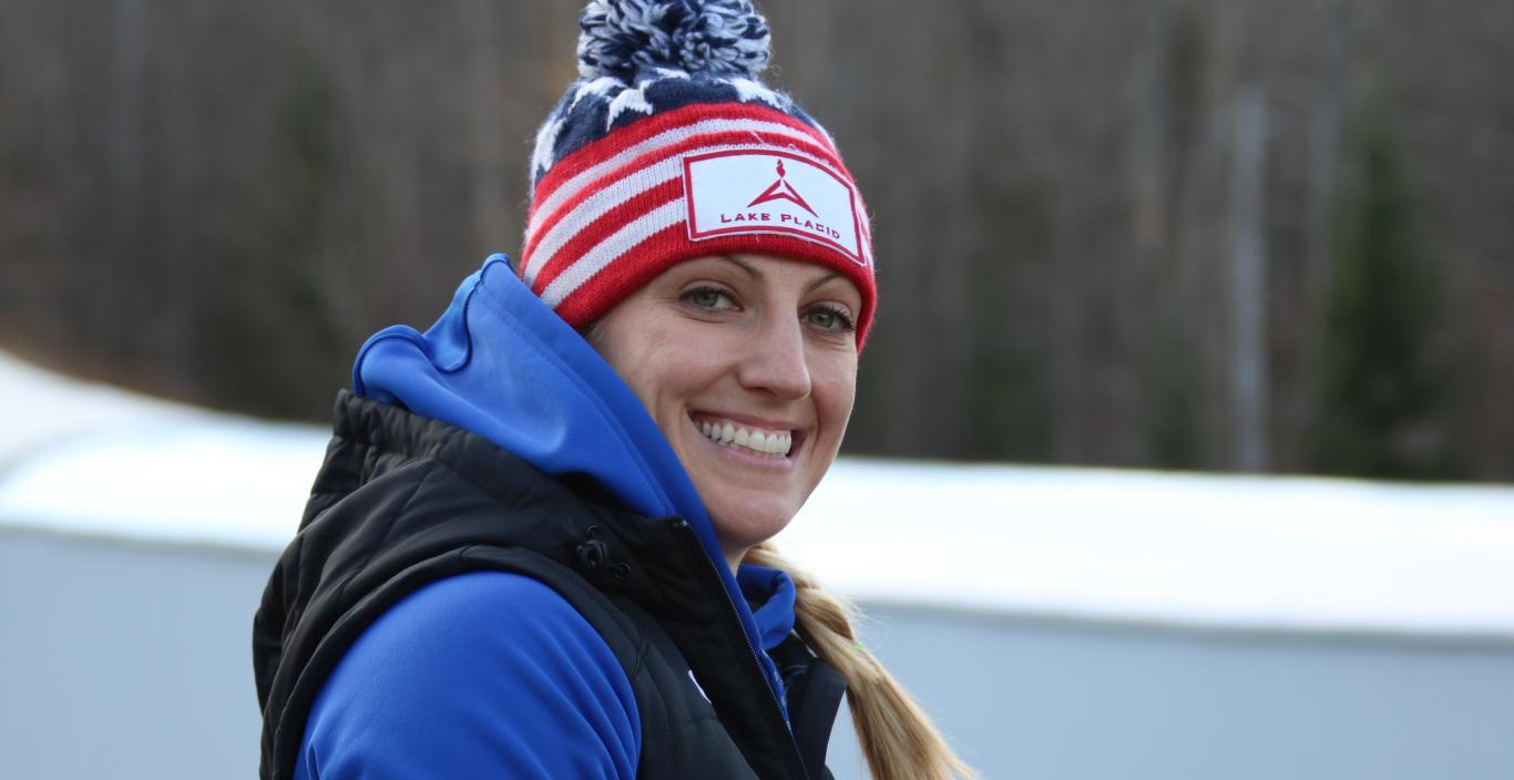 Jamie Greubel Poser portrait Olympic bobsledder