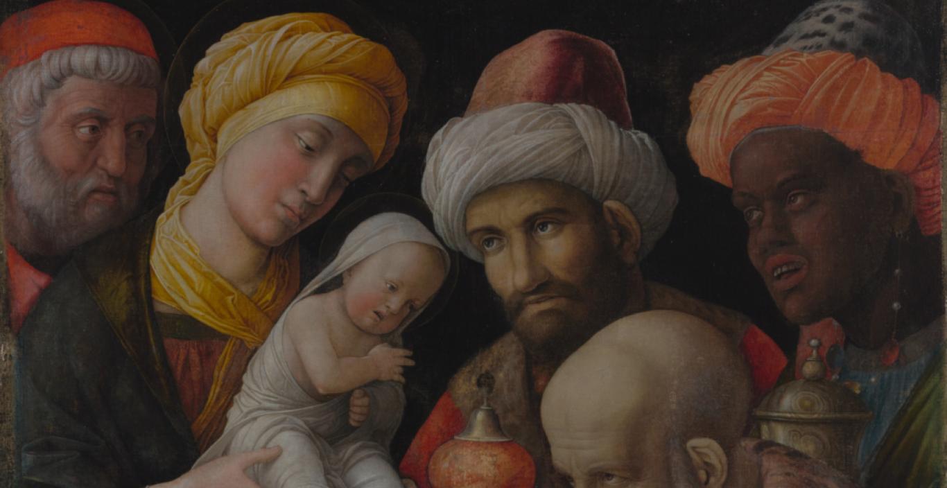 Medieval painting: The Adoration of the Magi by Andrea Mantegna