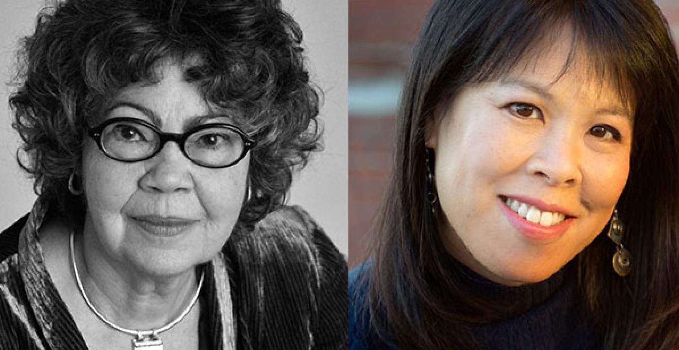 Two headshots: Left, Olive Senior. Right, Mira T. Lee