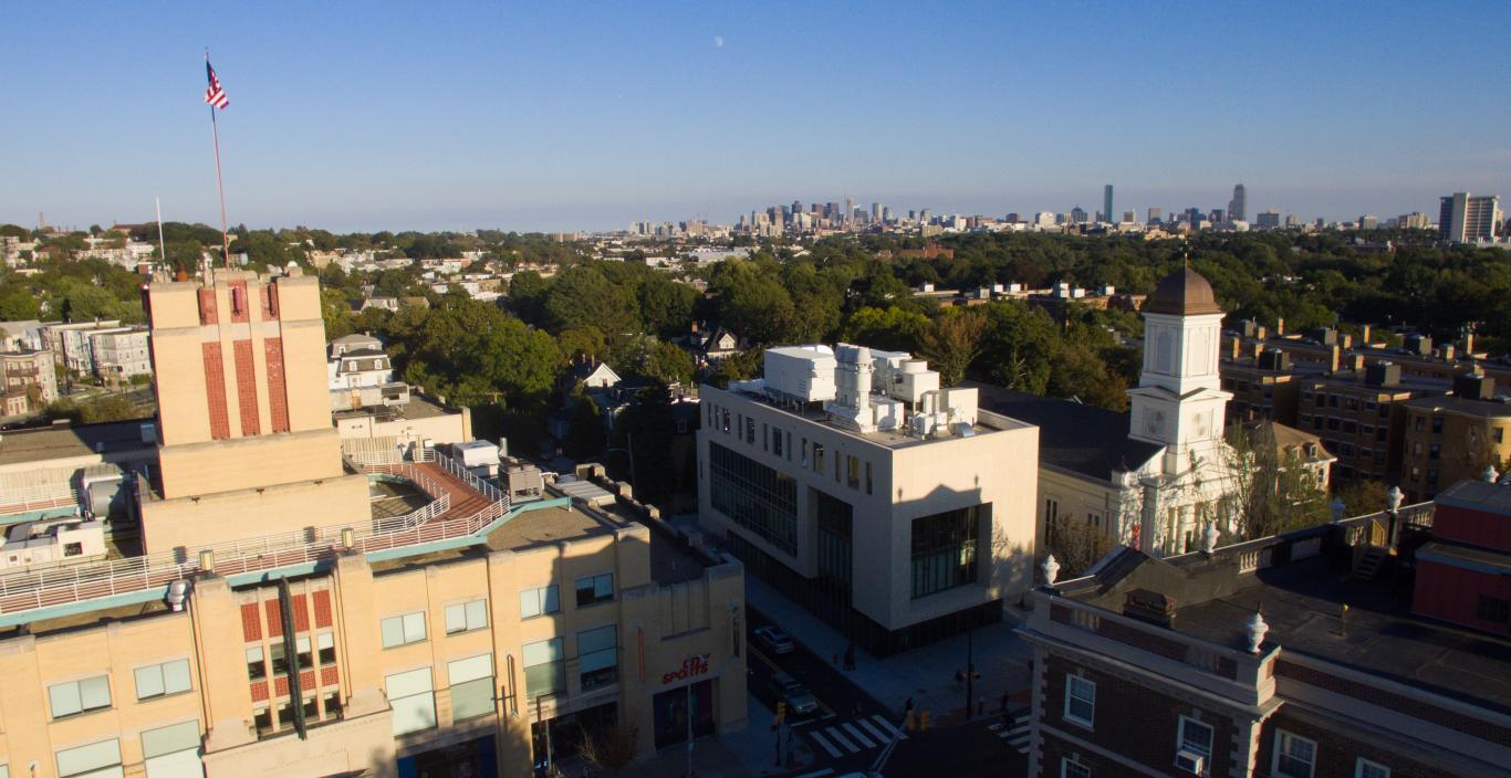 sky view of campus
