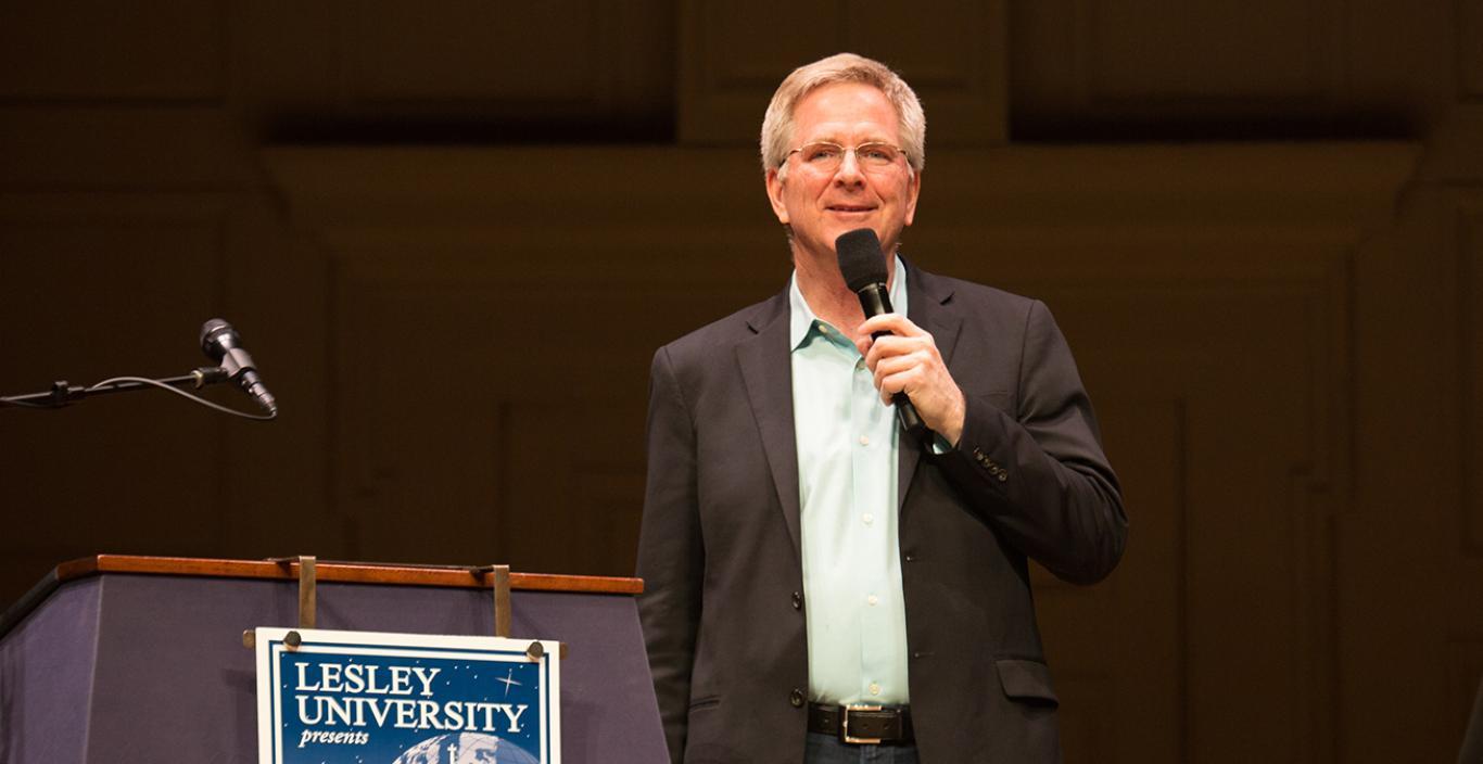 Rick Steves speaks at Boston Symphony Hall