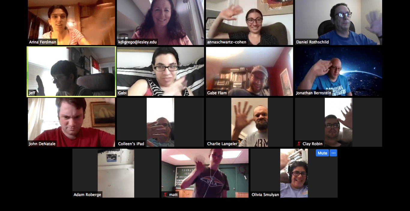 Threshold alumni socialize on Zoom
