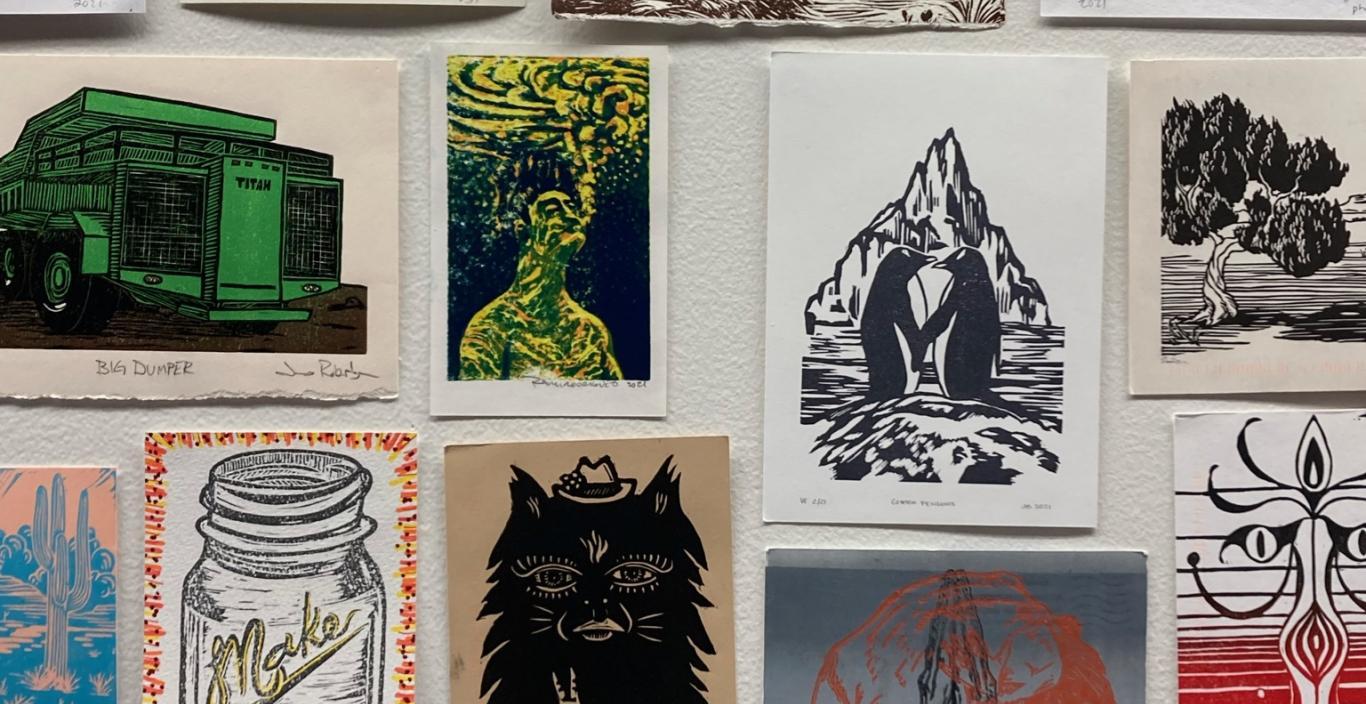 Close up of prints