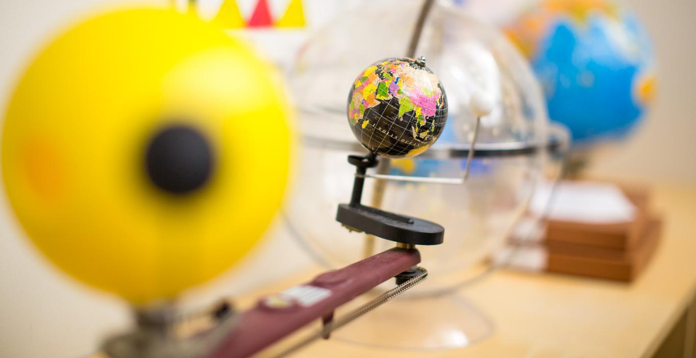 table of scientific equipment