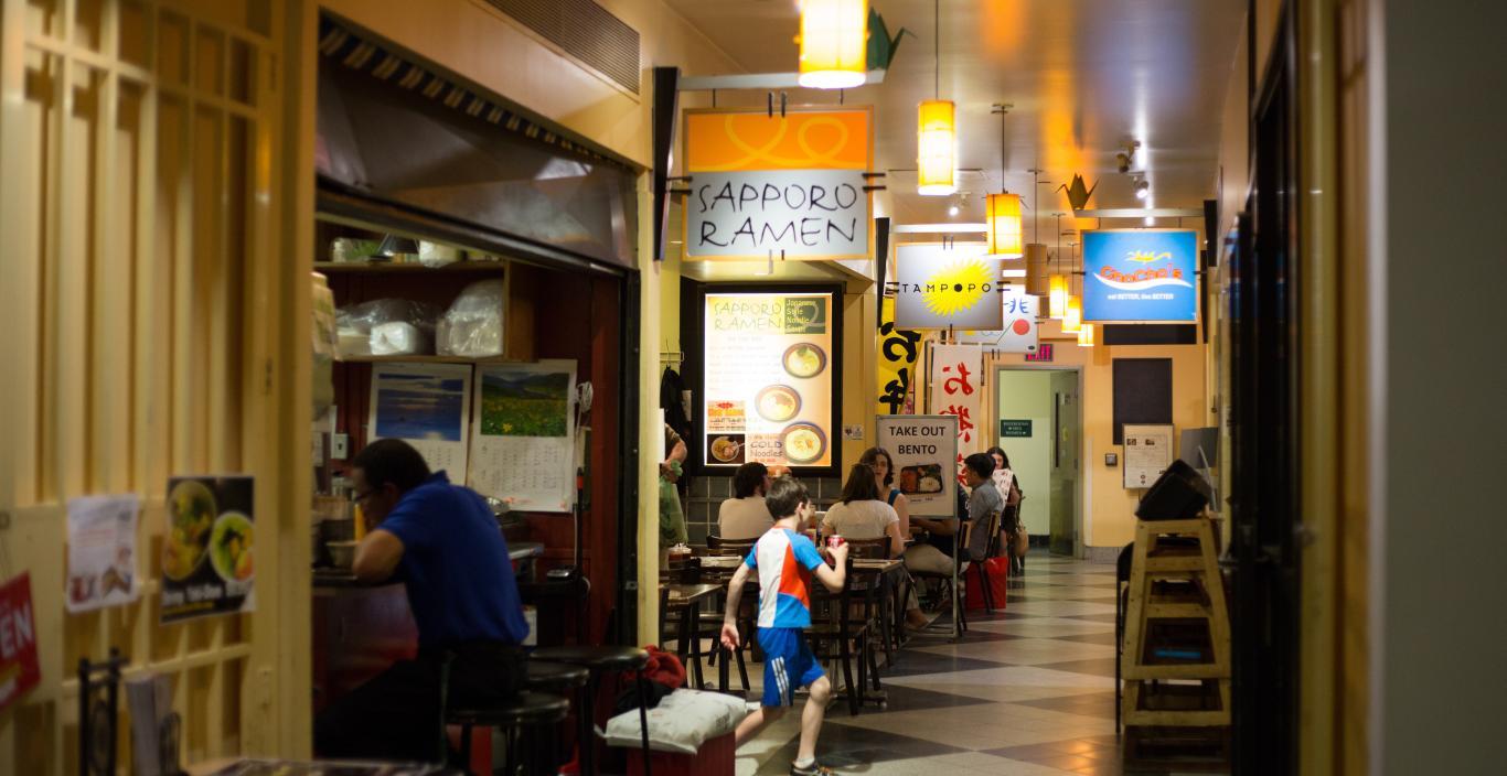 Asian eateries in University Hall, Lesley University