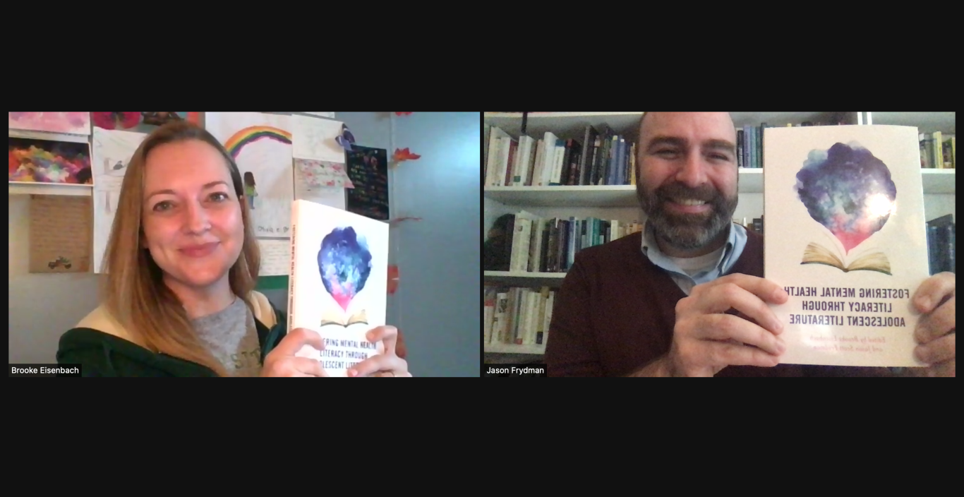 Zoom screenshot of Brooke Eisenbach and Jason Frydman