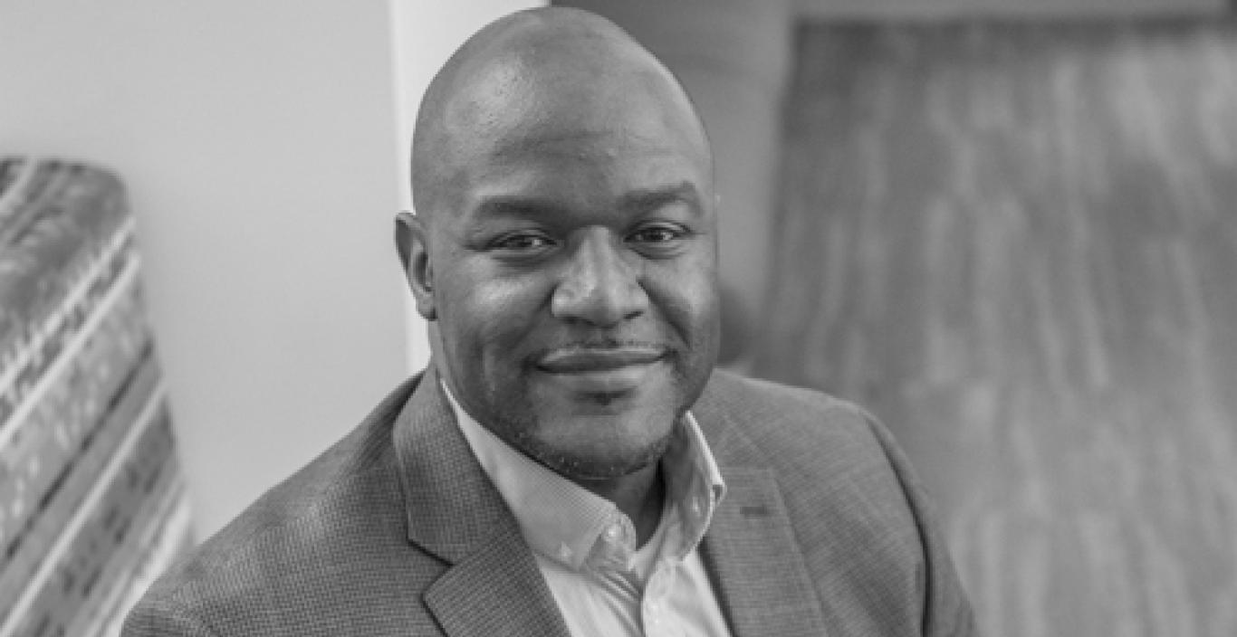 Enzo Silon Surin head shot black and white