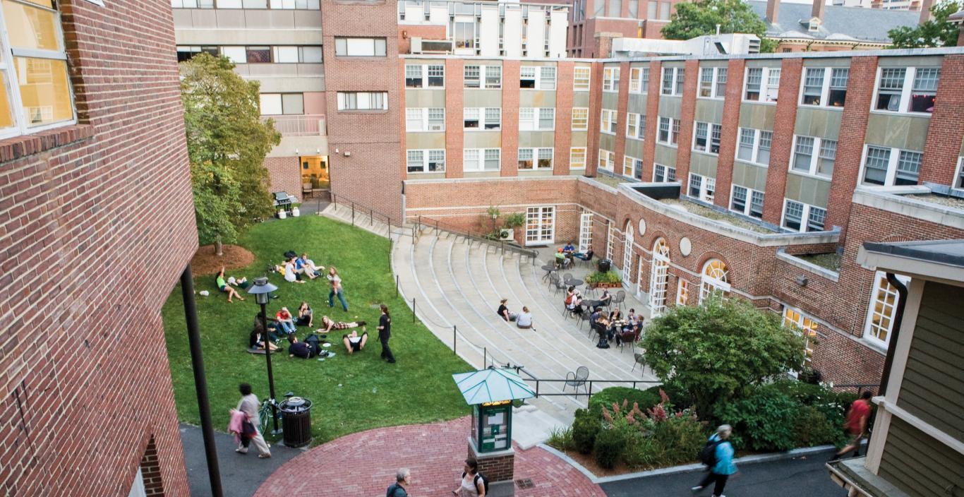 aerial view of lesley campus
