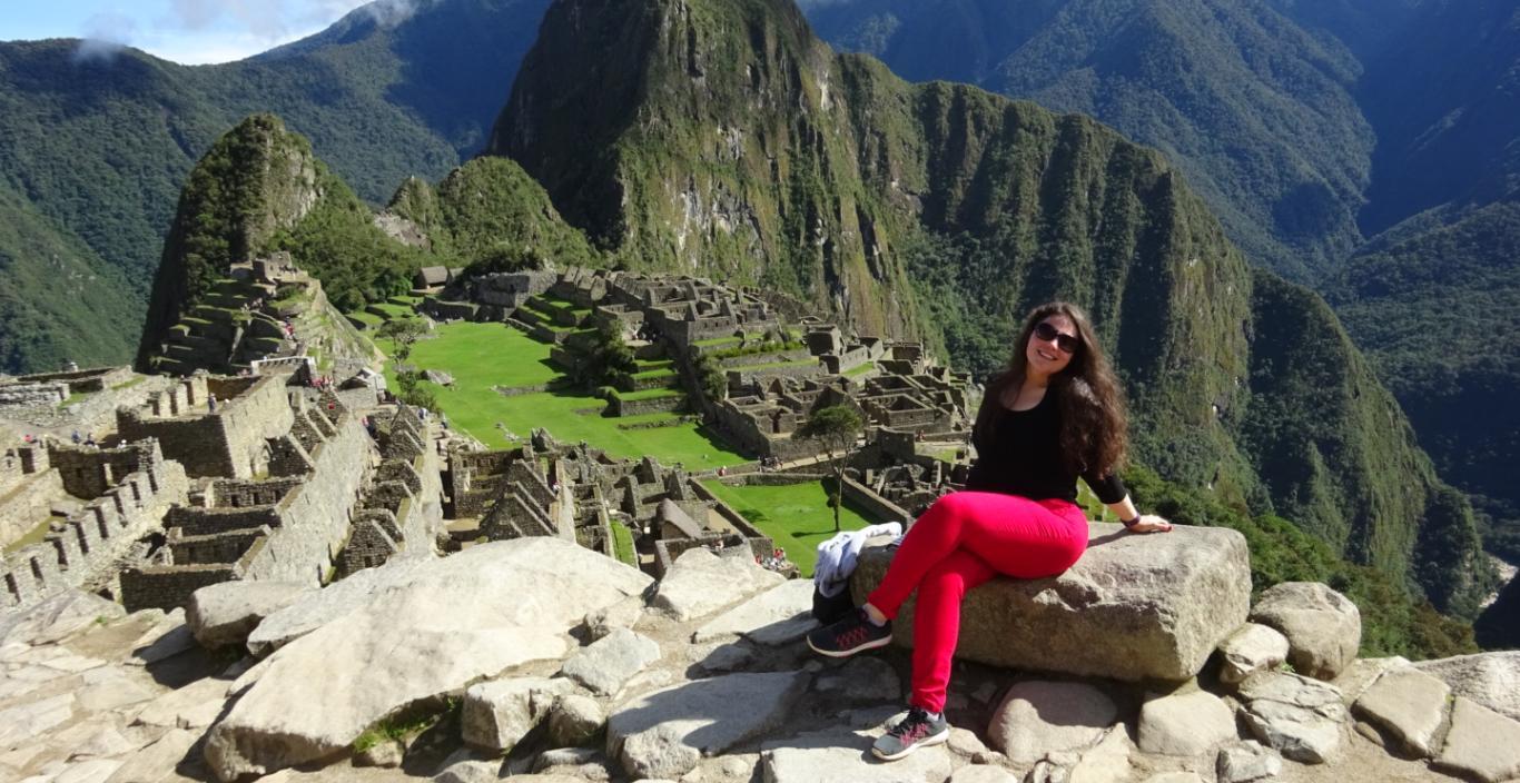 holistic psychology alum carolyn kaufman at machu picchu