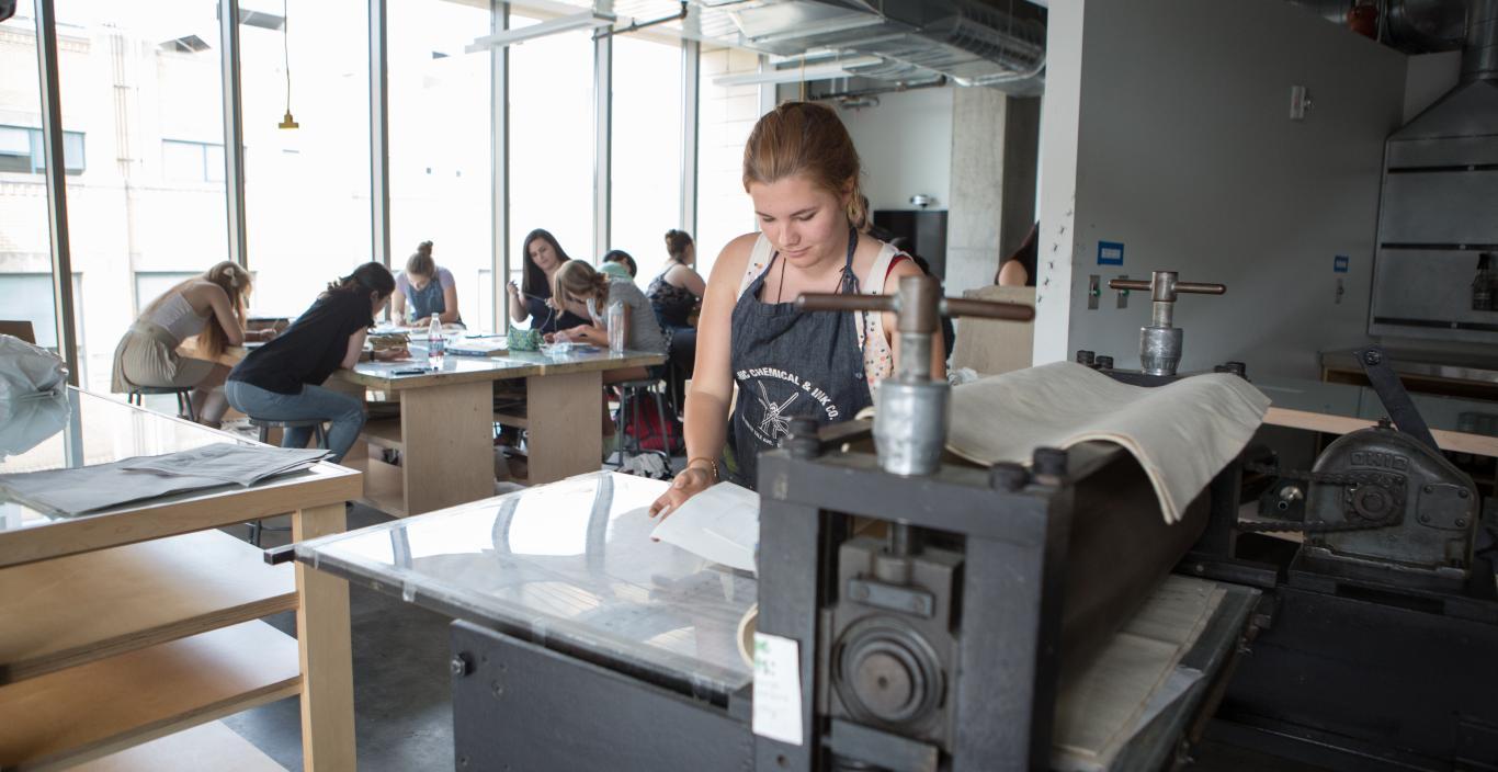 Lunder Arts Center Printmaking Studio