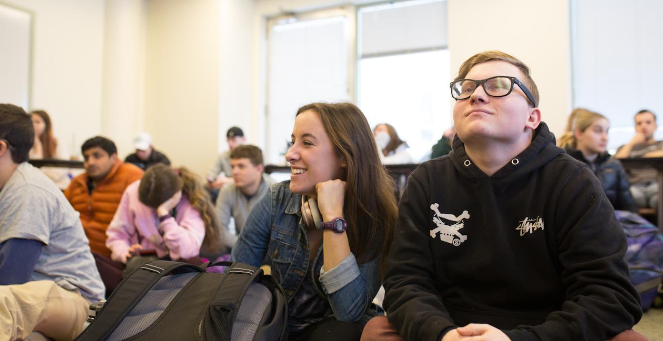 students sitting in a classroom