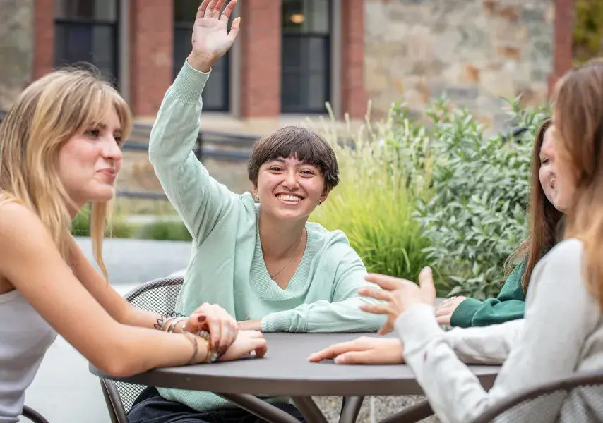 students sitting at table
