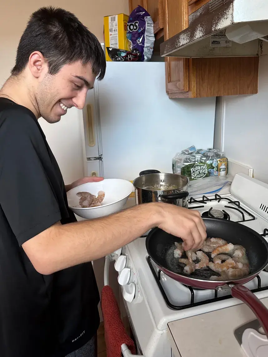 student cooking