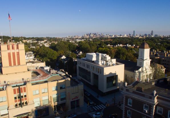 sky view of campus