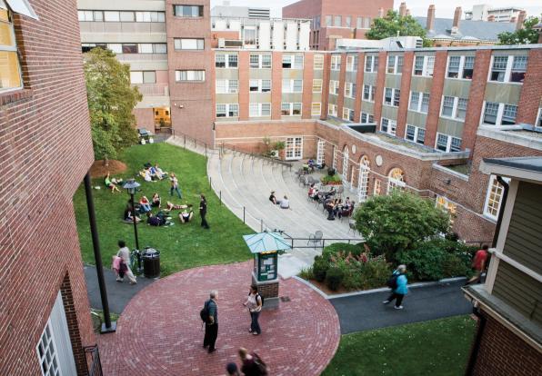 aerial view of lesley campus