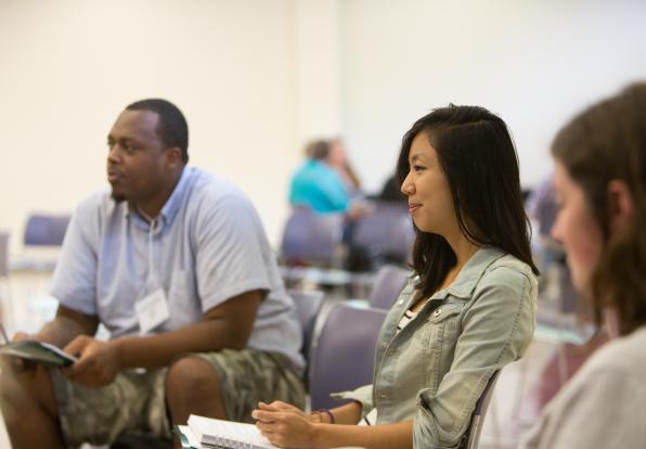 graduate students in a classroom 