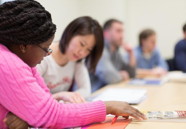 graduate students in class