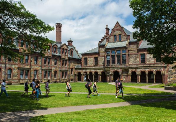 students walking on south campus