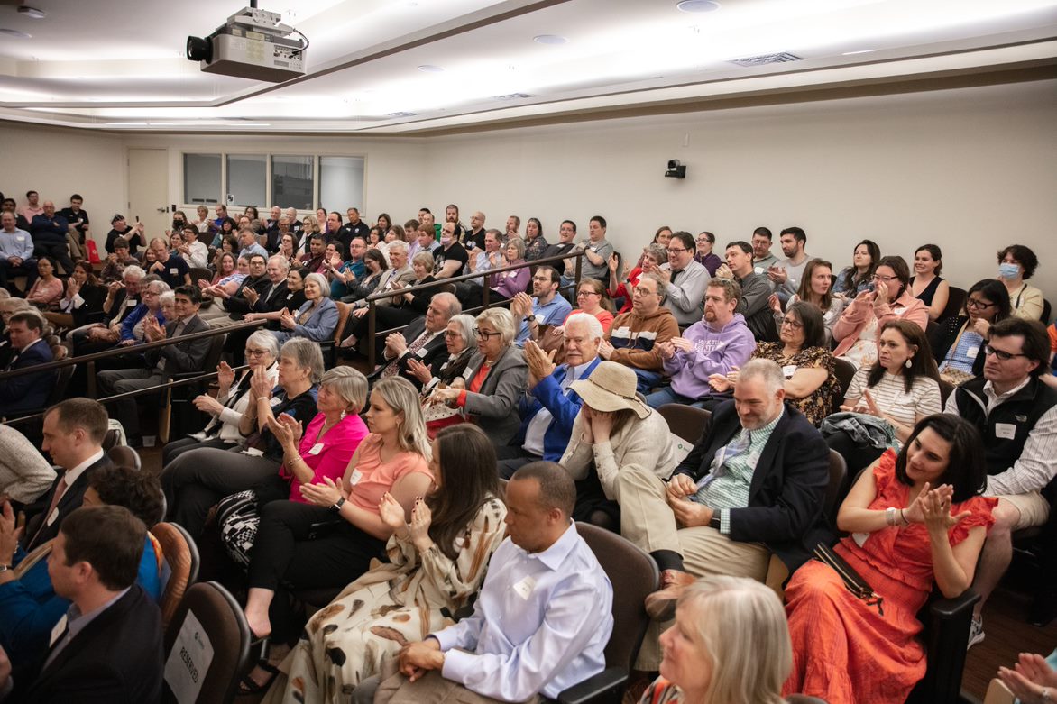 Packed UHall Amphiteater for the Jim Wilbur remembrance